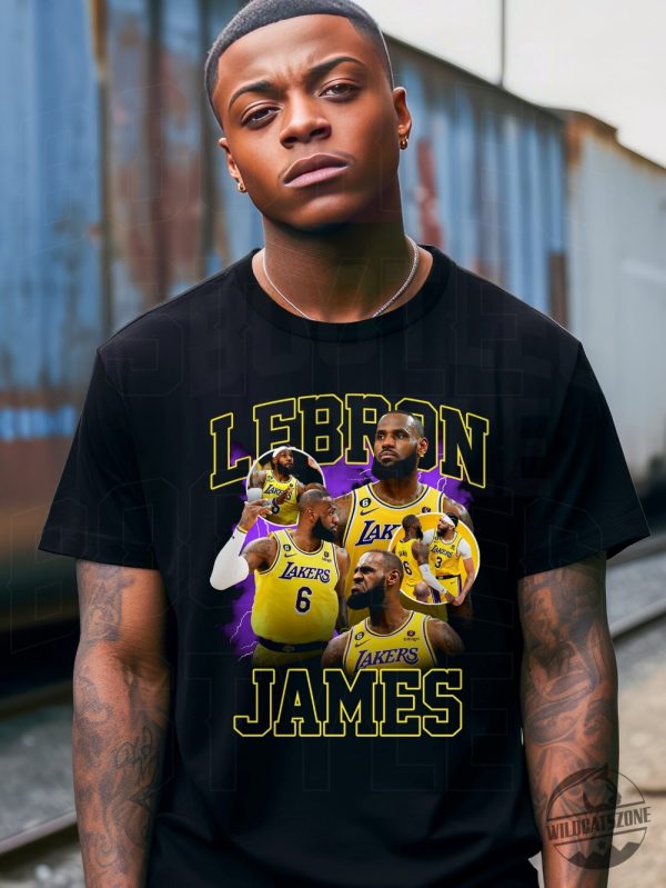 Lebron James Bootleg Tshirt Hoodie Sweatshirt Tee Gift For Fan Mens Womens For Los Angeles Basketball Fan Vintage Jersey Unique wildcatszone 1