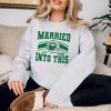 Married Into This Sweatshirt Tshirt Hoodie Philadelphia Eagles Crewneck On Sundays We Prey Shirts Near Me Retro Game Day Gear wildcatszone 1 1