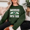 Married Into This Sweatshirt Tshirt Hoodie Philadelphia Eagles Crewneck On Sundays We Prey Shirts Near Me Retro Game Day Gear wildcatszone 1 2