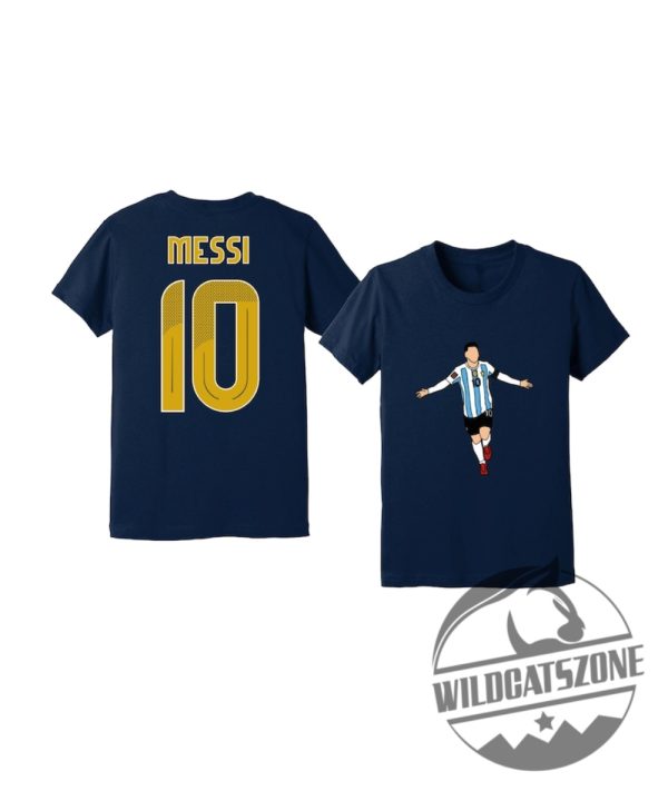 Messi Argentina No 10 Unisex Soccer Graphic Tshirt Hoodie Sweatshirt Tee Gift For Him Her Unique wildcatszone 1 1