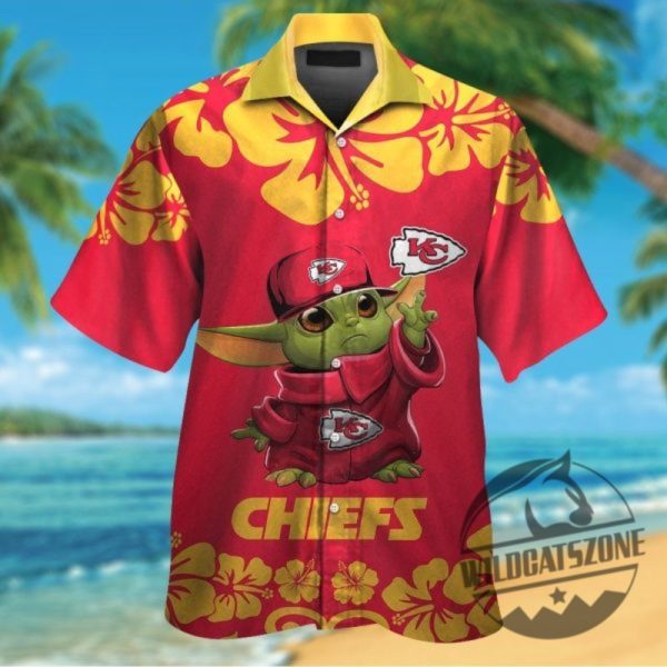 Kansas City Chiefs Baby Yoda Nfl Hawaiian Shirt Button Up Aloha Shirts Tee Gift For Him Her Birthday Christmas Unique wildcatszone 1