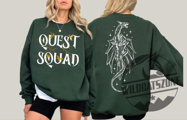 Fourth Wing Quest Squad Sweatshirt And Hoodie T Shirt Onyx Storm Riorson House Sweatshirts Violent Sorrengail Dragon Rider Gift For Book Lover wildcatszone 1 1