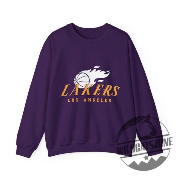 Los Angeles Lakers Sweatshirt T Shirt Hoodie Basketball Crewneck Sports Fan Gift Team Apparel Nba Hoodie Gift For Him Her Birthday Present wildcatszone 1