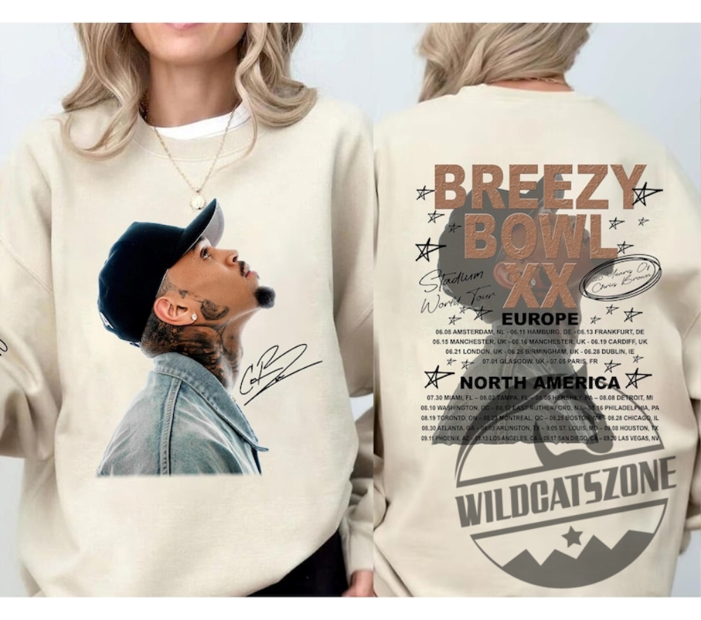 Chris Brown Breezy Bowl Xx Tour 2025 Tshirt Hoodie Sweatshirt Concert 10 Chris Brown Breezy Bowl XX Tour 2025 T-Shirt Hoodie Sweatshirt Concert