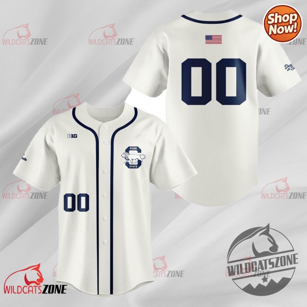 New Cream Penn State Baseball Jersey Baseball Shirts Mens Womens 3 New Cream Penn State Baseball Jersey baseball shirts mens womens