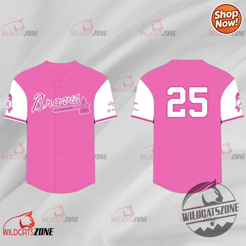 2025 Braves Breast Cancer Awareness Day Jersey Giveaway Baseball Shirts Mens Womens 5 2025 Braves Breast Cancer Awareness Day Jersey Giveaway baseball shirts mens womens