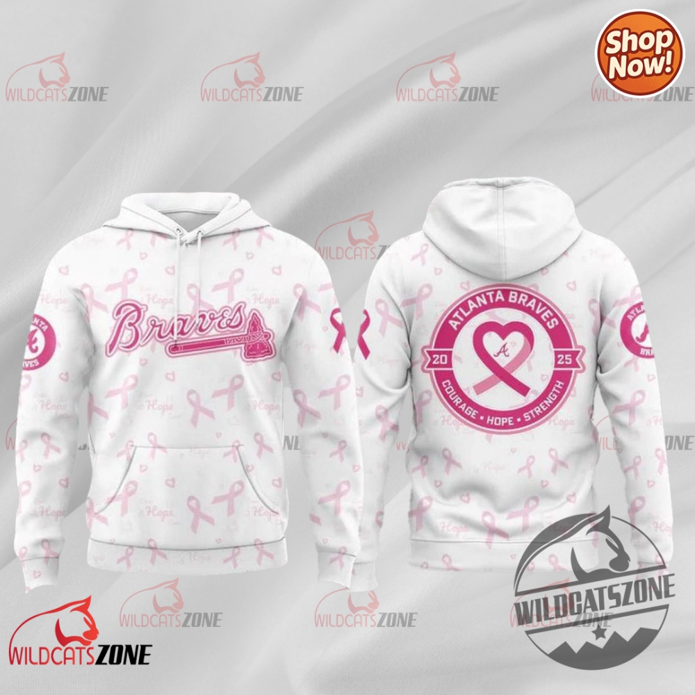Atlanta Braves Breast Cancer Awareness Night 3D Shirt Hoodie Sweatshirt Mens Womens