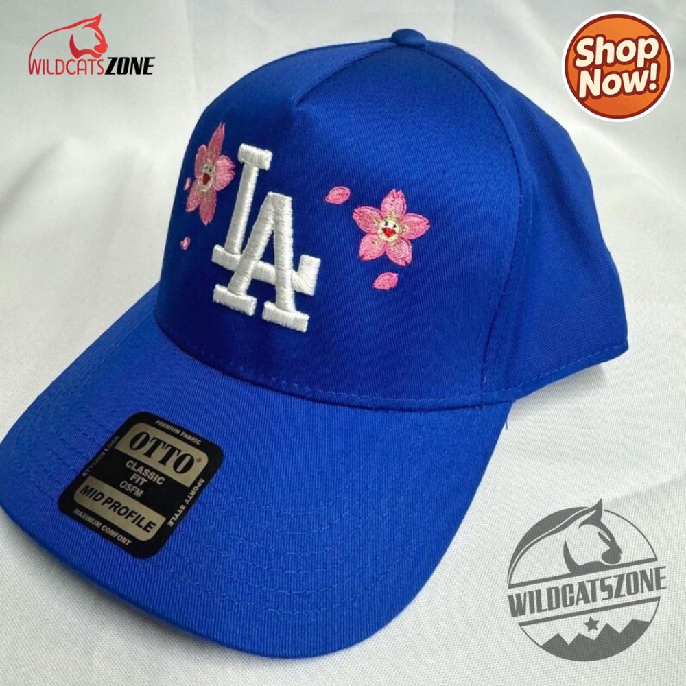La Pink Flower 5 Panel Custom Cap Cherry Blossom Flower Los Angeles Dodgers Murakami Hat 4 La Pink Flower 5 Panel Custom Cap Cherry Blossom Flower Los Angeles Dodgers Murakami Hat Cap
