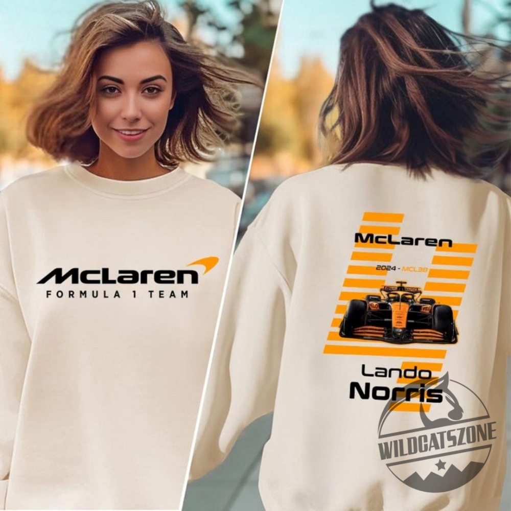 Lando Norris Formula One F1 2 Sided Shirt Hoodie Crewneck Sweatshirt Mens Womens 9 Lando Norris Formula One F1 2 sided Shirt Hoodie Crewneck Sweatshirt Mens Womens
