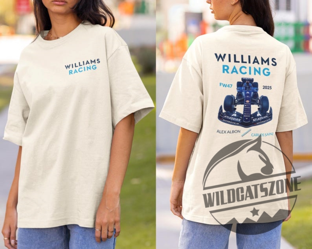 Formula One Williams Carlos Sainz F1 2 Sided Shirt Hoodie Crewneck Williams Alex Albon Formula 1 6 Formula One Williams Carlos Sainz F1 2 sided Shirt Hoodie Crewneck Williams Alex Albon Formula 1