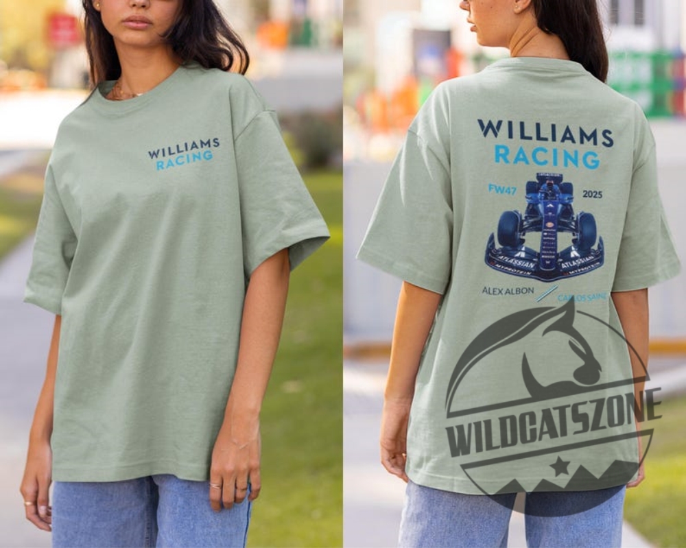 Formula One Williams Carlos Sainz F1 2 Sided Shirt Hoodie Crewneck Williams Alex Albon Formula 1 9 Formula One Williams Carlos Sainz F1 2 sided Shirt Hoodie Crewneck Williams Alex Albon Formula 1