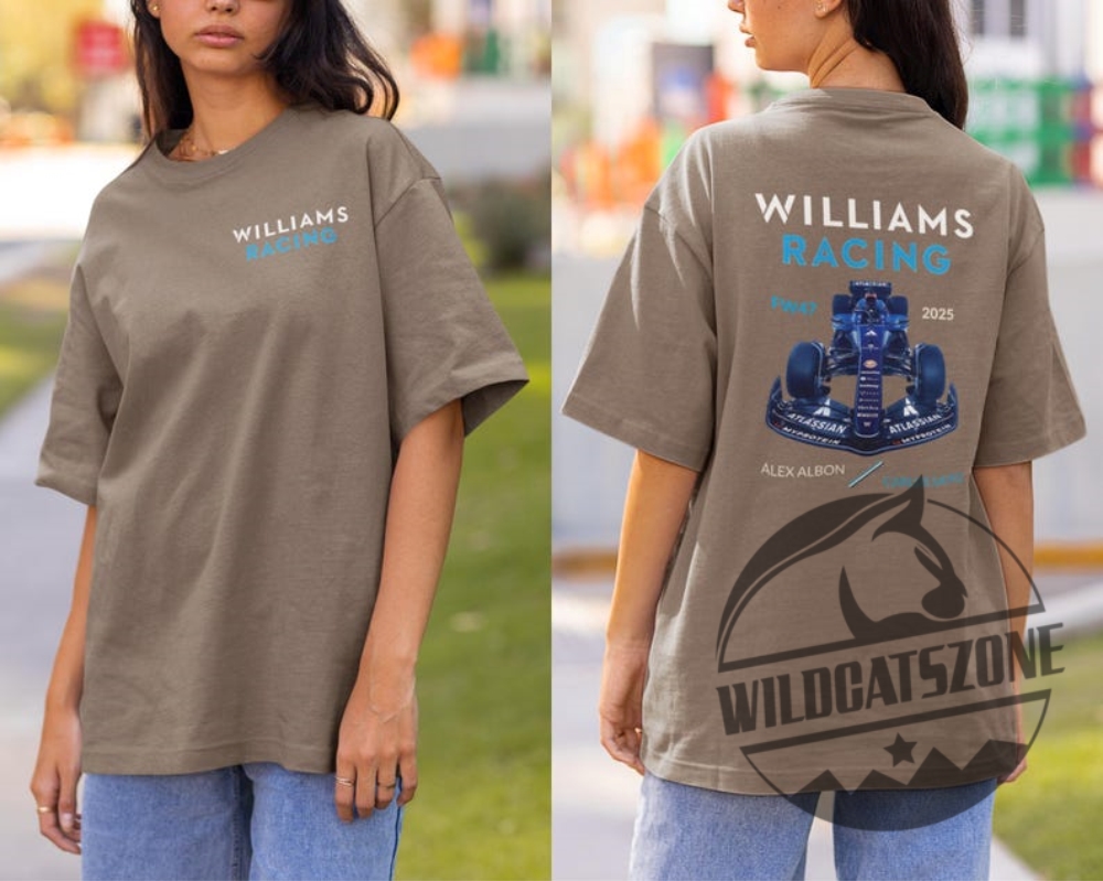 Formula One Williams Carlos Sainz F1 2 Sided Shirt Hoodie Crewneck Williams Alex Albon Formula 1 10 Formula One Williams Carlos Sainz F1 2 sided Shirt Hoodie Crewneck Williams Alex Albon Formula 1