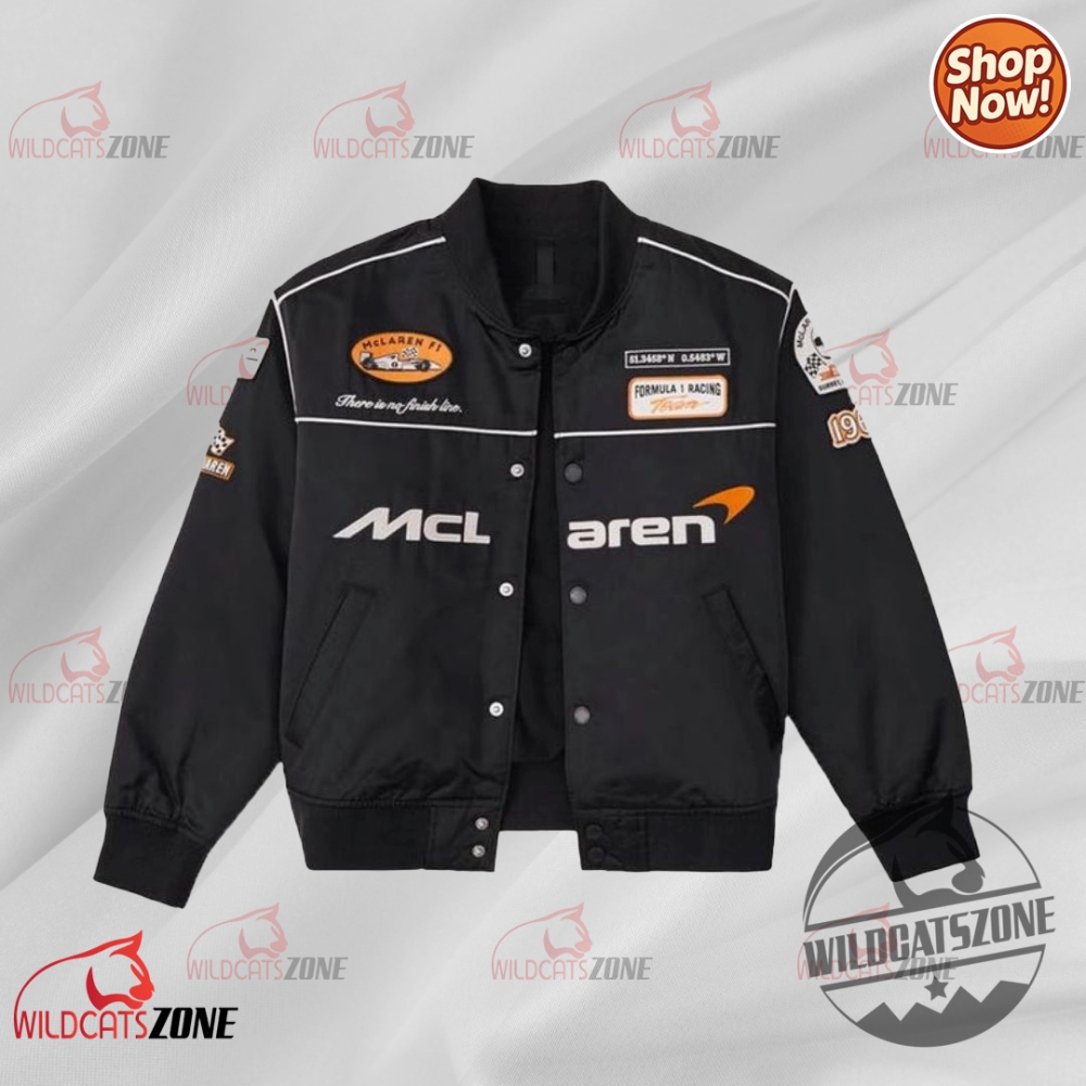 Discover the Hottest Summer 2025 Trends: T-Shirts, Hoodies, and Sweatshirts at WildcatsZone.com 5 Mclaren Bomber Black Jacket 3D Shirt Pullover Hoodie Crewneck