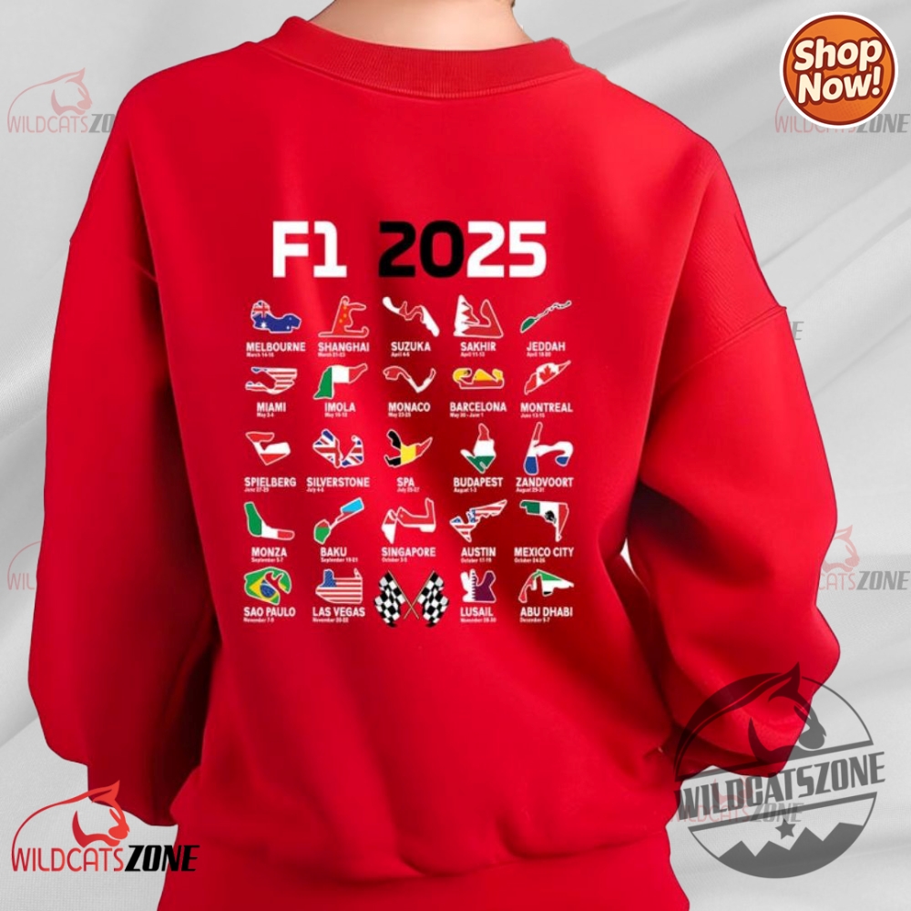 Formula 1 2025 2 Sided Shirt Pullover Hoodie Crewneck Sweatshirt Mens Womens 9 Formula 1 2025 2 sided Shirt Pullover Hoodie Crewneck Sweatshirt Mens Womens