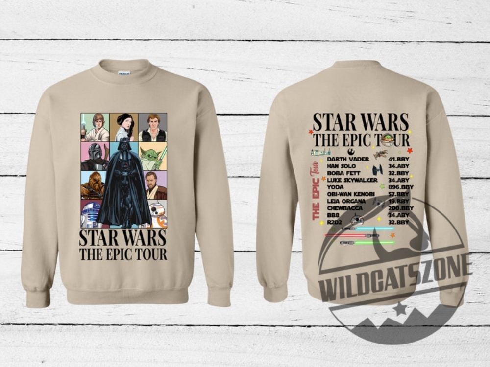 Star Wars Disney The Epic Tour 2 Sided Shirt Pullover Hoodie Crewneck Sweatshirt 8 Star Wars Disney The Epic Tour 2 sided Shirt Pullover Hoodie Crewneck Sweatshirt