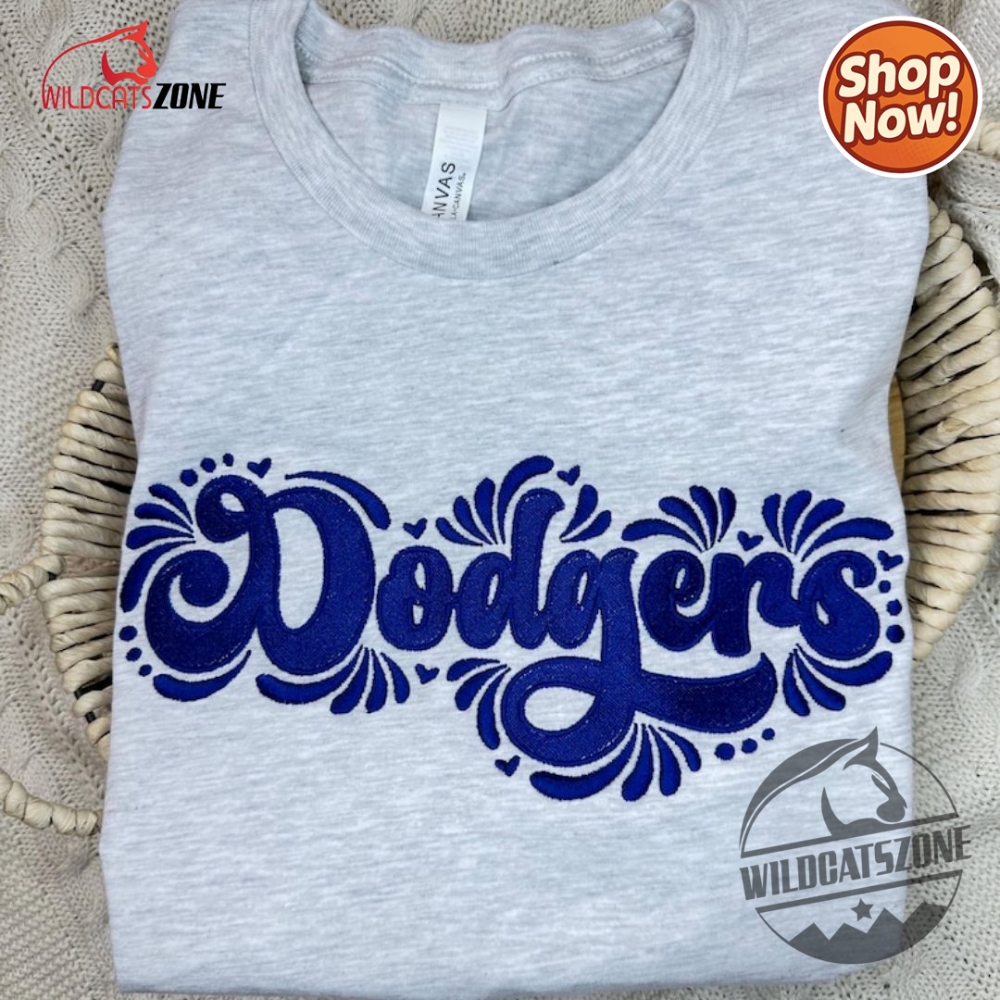 Los Angeles Dodgers Embroidered Shirt With Traditional Talavera 1 Los Angeles Dodgers Embroidered Shirt With Traditional Talavera