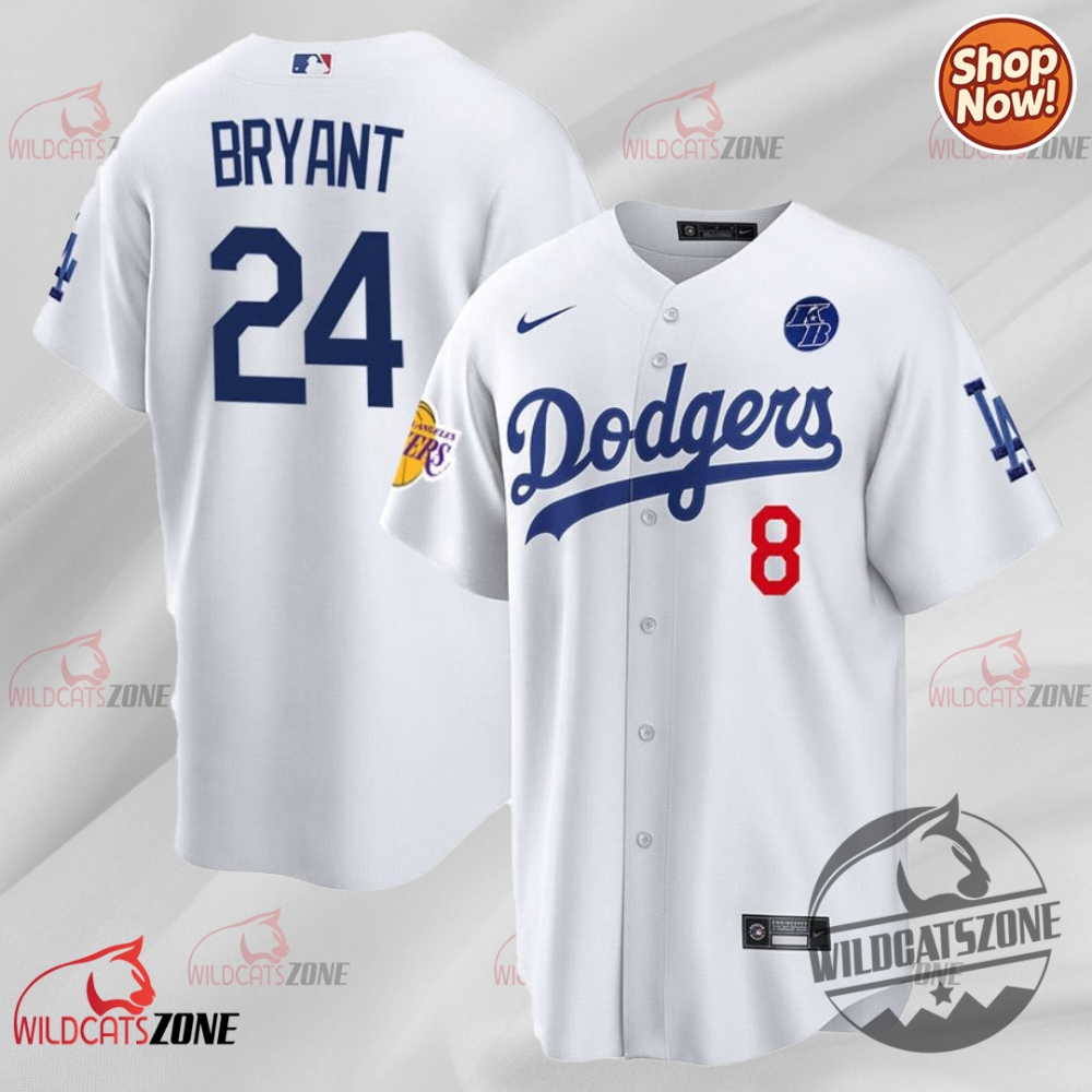 Kobe Bryant Dodgers Baseball Shirt La Legends Tribute wildcatszone 1
