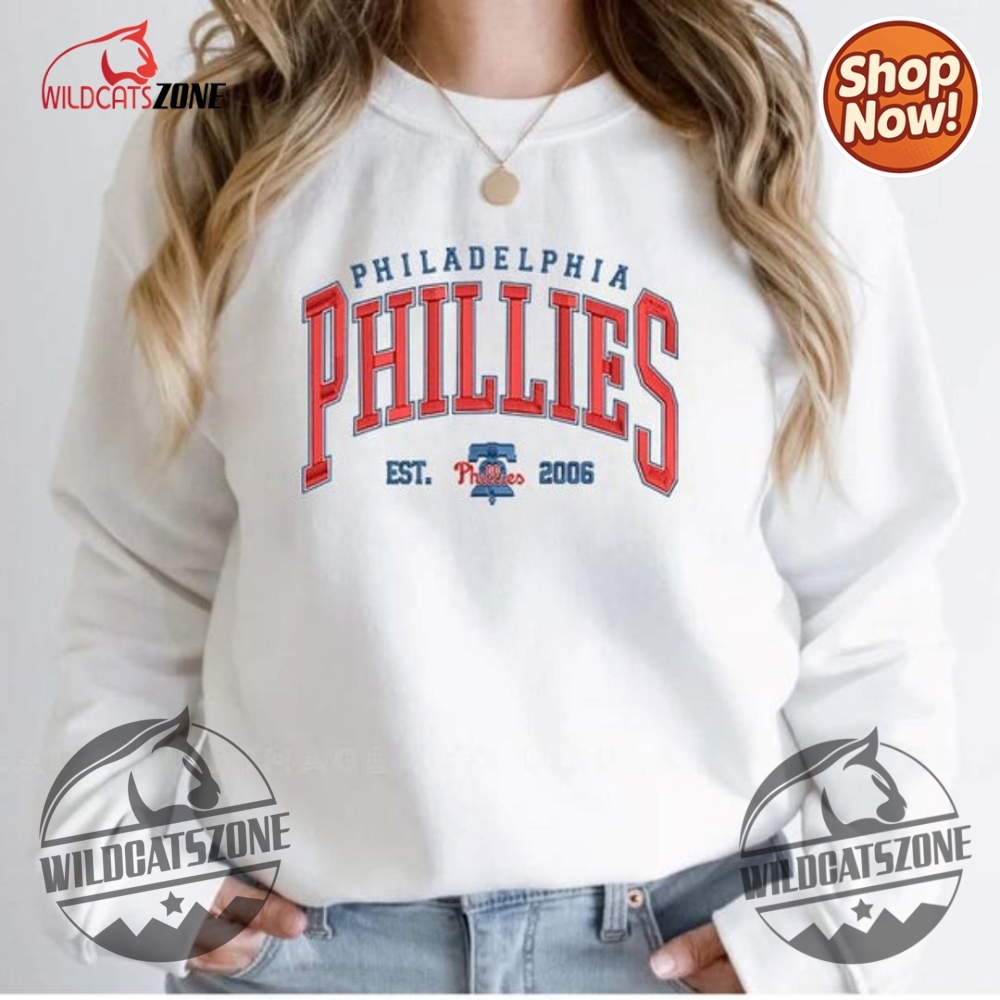 Philadelphia Phillies Embroidered Shirt Sweatshirt For Baseball Fans Game Day Outfit Mens Womens 3 Philadelphia Phillies Embroidered Shirt Sweatshirt For Baseball Fans Game Day Outfit mens womens