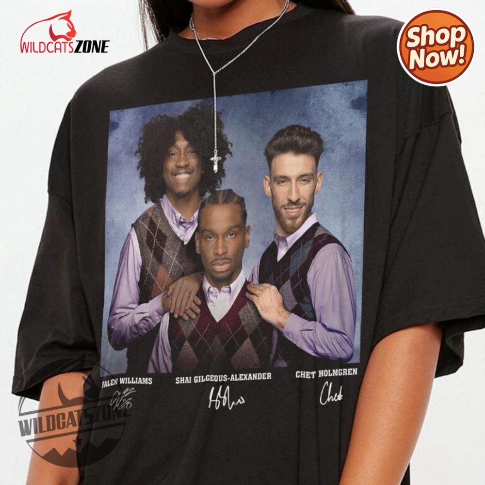 Shai Gilgeous Alexander Jalen Williams Chet Holmgren T Shirt For Nba Fans 9 Shai Gilgeous Alexander Jalen Williams Chet Holmgren T Shirt For Nba Fans