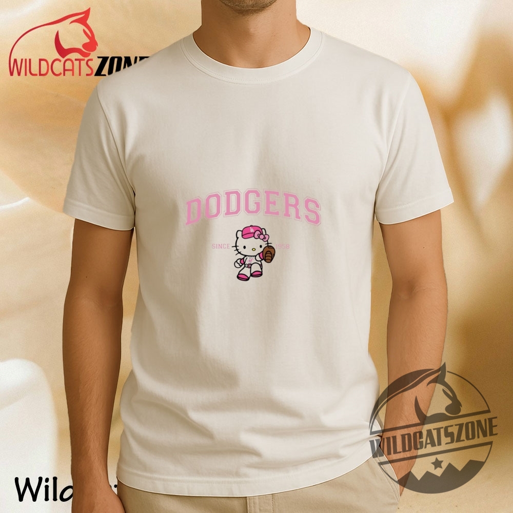 Los Angeles Kitty Baseball Cute Adult Fan T Shirt La Hello Kitty Inspired Tee 8 Los Angeles Kitty Baseball Cute Adult Fan T Shirt LA Hello Kitty Inspired Tee