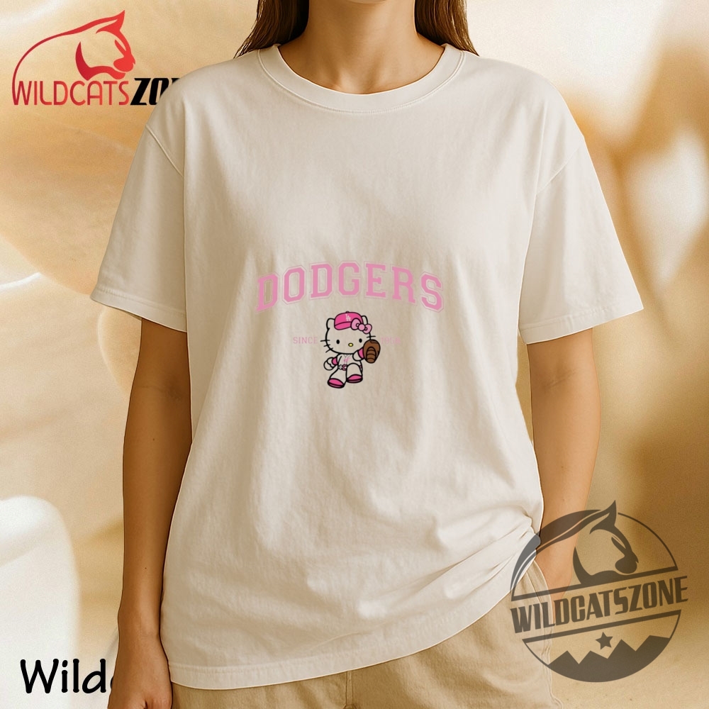 Los Angeles Kitty Baseball Cute Adult Fan T Shirt La Hello Kitty Inspired Tee 9 Los Angeles Kitty Baseball Cute Adult Fan T Shirt LA Hello Kitty Inspired Tee