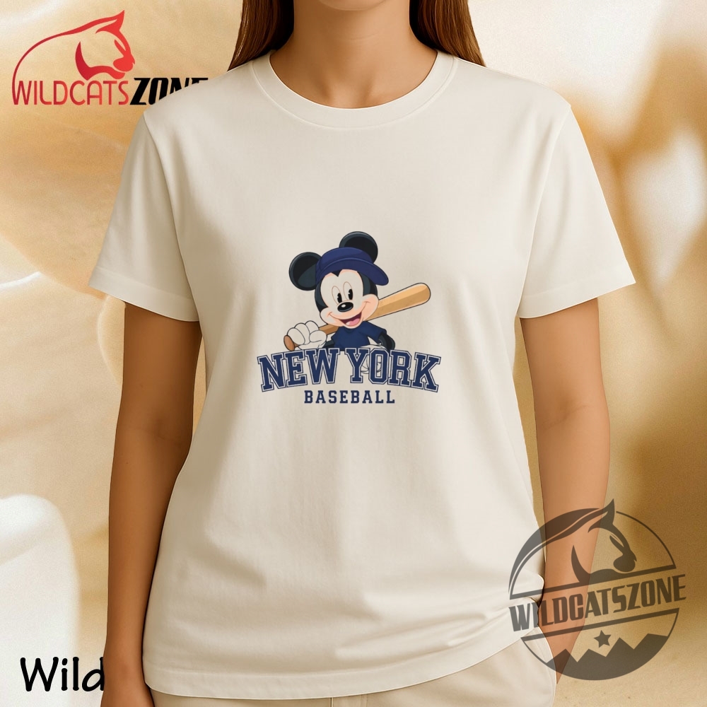 Top Trending Summer 2025: Must-Have Mickey Mouse Baseball Fan Tees from New York 19 New York Mickey Mouse Baseball Fan Graphic T Shirt Disney Sports Gift Unisex Cotton Ny Tee