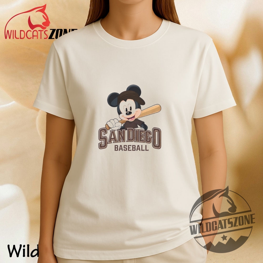Top Trending Summer 2025: Must-Have Mickey Mouse Baseball Fan Tees from New York 22 San Diego Mickey Mouse Baseball Fan Gift T Shirt Fun Disney Sports Tee