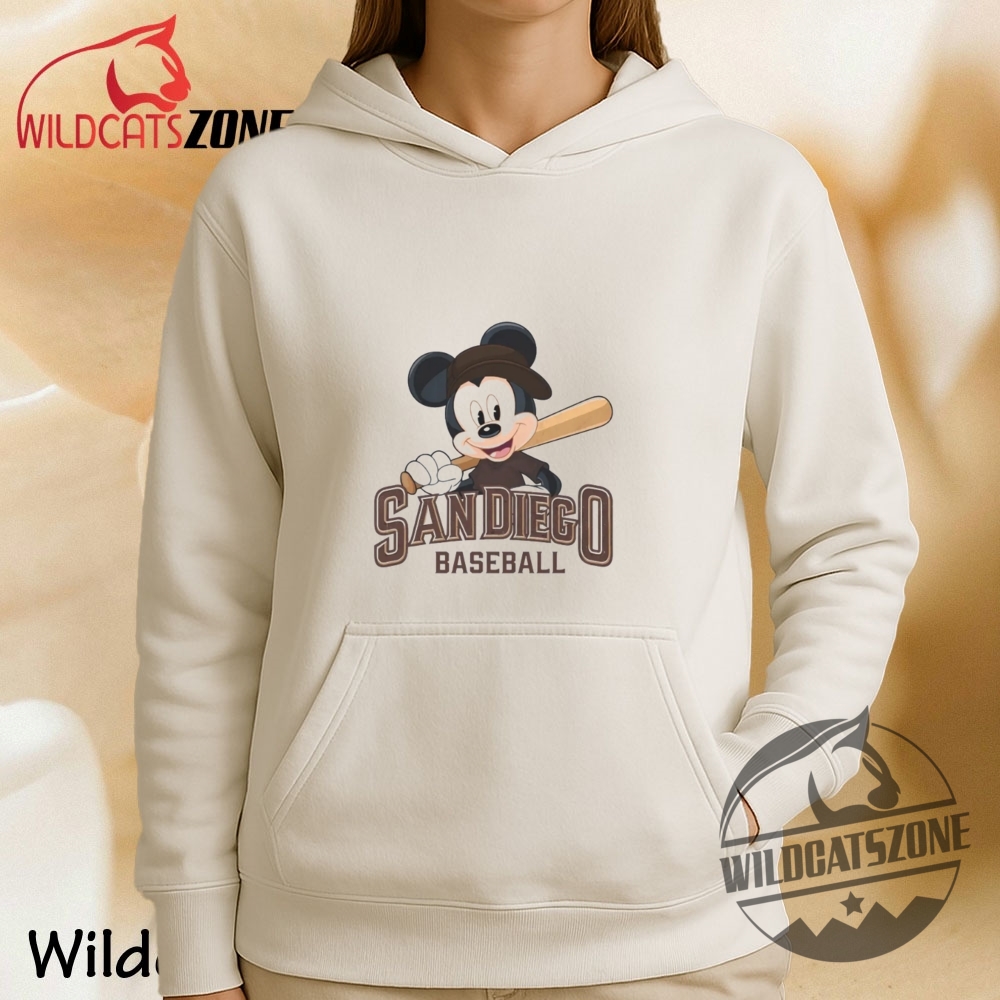 San Diego Mickey Mouse Baseball Fan Gift T Shirt Fun Disney Sports Tee 6 San Diego Mickey Mouse Baseball Fan Gift T Shirt Fun Disney Sports Tee