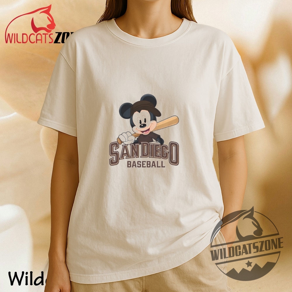 San Diego Mickey Mouse Baseball Fan Gift T Shirt Fun Disney Sports Tee 9 San Diego Mickey Mouse Baseball Fan Gift T Shirt Fun Disney Sports Tee