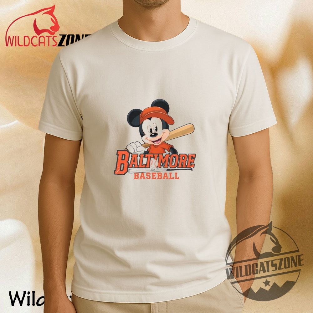 Baltimore Mickey Mouse Baseball Fan Cotton T Shirt Stylish Disney Tee 8 Baltimore Mickey Mouse Baseball Fan Cotton T Shirt Stylish Disney Tee