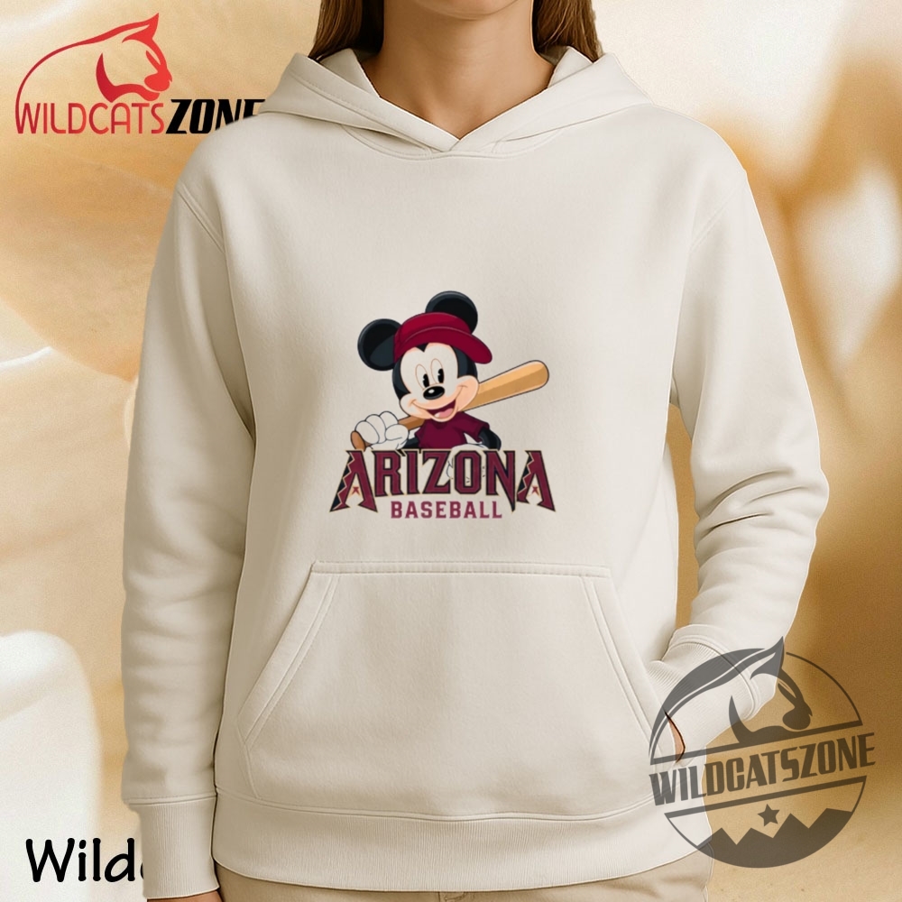 Arizona Mickey Mouse Baseball Cotton Sports T Shirt Disney Fan Tee Unique 6 Arizona Mickey Mouse Baseball Cotton Sports T Shirt Disney Fan Tee Unique
