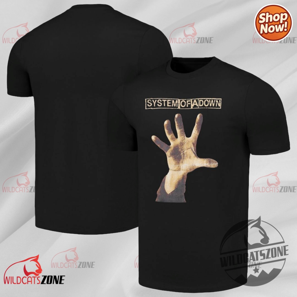 System Of A Down Hand Anniversary Graphic Band Shirt Soad Rock Tour 3 System Of A Down Hand Anniversary Graphic Band Shirt Soad Rock Tour