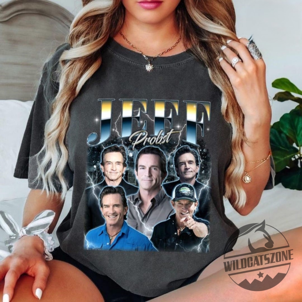 Jeff Probst Vintage Homage Tv Presenter Sweatshirt And Tee Survivor Cbs Host 4 Jeff Probst Vintage Homage Tv Presenter Sweatshirt And Tee Survivor Cbs Host