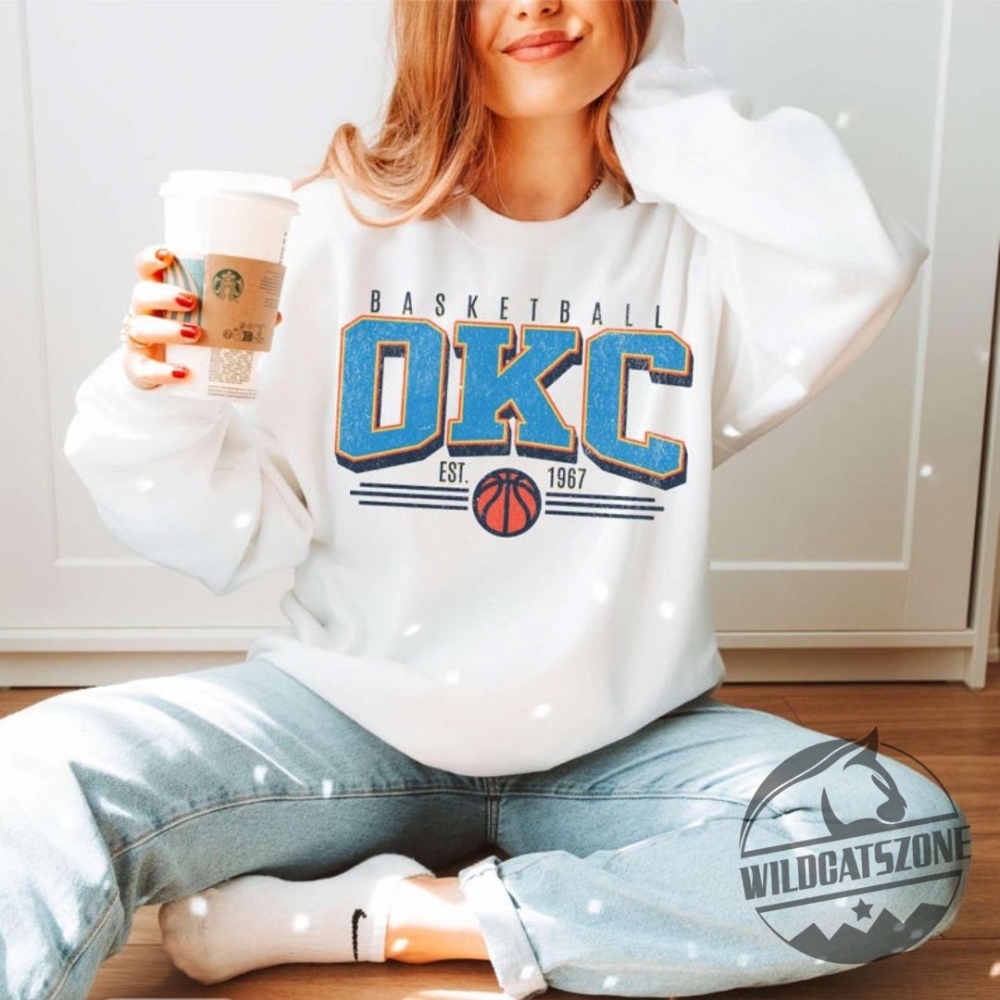 Vintage Okc Basketball Sweatshirt Oklahoma City Basketball Shirt Okc Crewneck Sweatshirt Unisex 4 Vintage OKC Basketball Sweatshirt Oklahoma City Basketball Shirt OKC Crewneck Sweatshirt Unisex