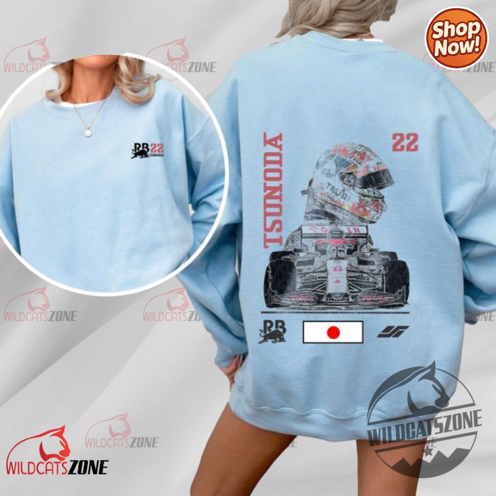 Formula One Yuki Tsunoda Red Bull F1 2 Sided Shirt Formula One Redbull Racing T Shirts Gift For F1 Fan 9 Formula One Yuki Tsunoda Red Bull F1 2 sided Shirt Formula One Redbull Racing T Shirts Gift For F1 Fan
