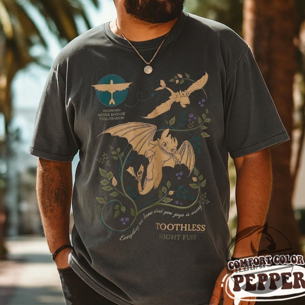 Vintage Toothless Dragon Botanical T Shirt Retro How To Train Your Dragon Tee Dreamworks Animation Anniversary 2025 Edition 7 Vintage Toothless Dragon Botanical T Shirt Retro How To Train Your Dragon Tee DreamWorks Animation Anniversary 2025 Edition