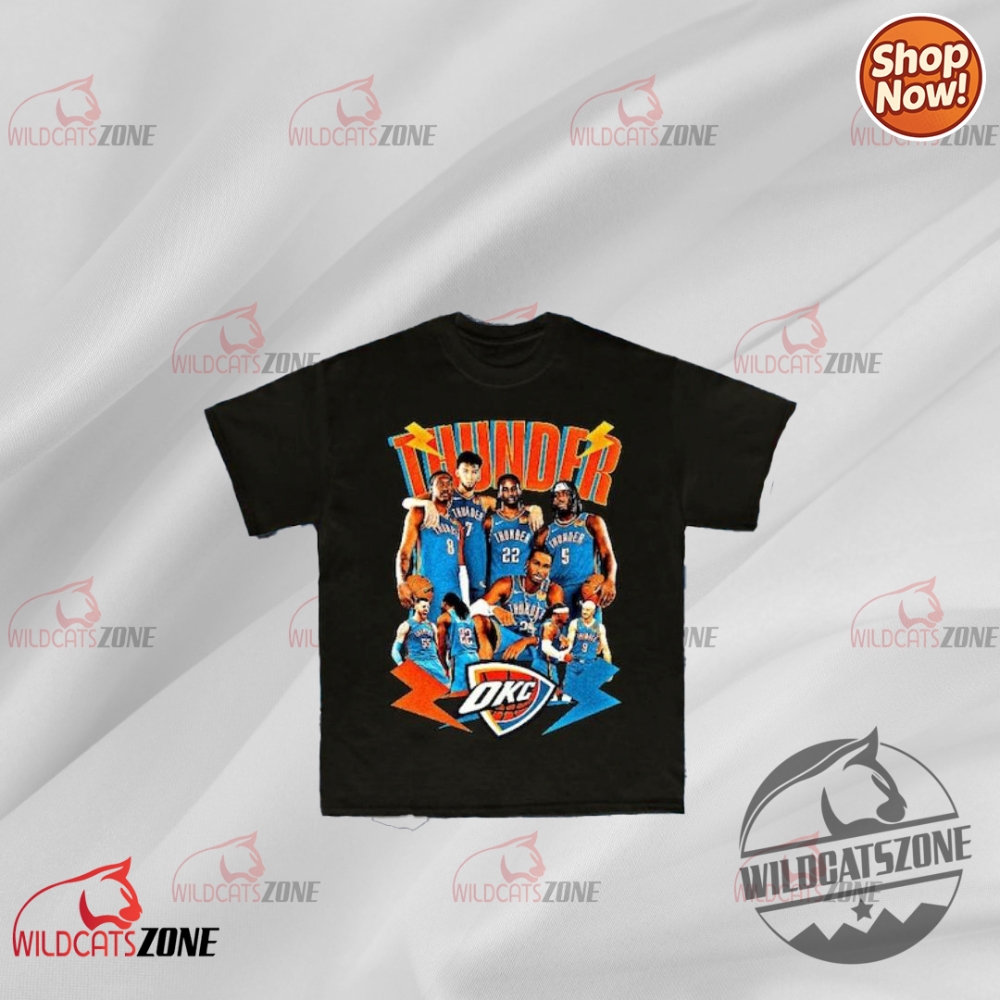 Trendy Statement Apparel: Sports, Culture & Iconic Moments in Every Stitch 6 Thunder Basketball Western Conference Champions Oklahoma City Basketball Champions 2025 T Shirt