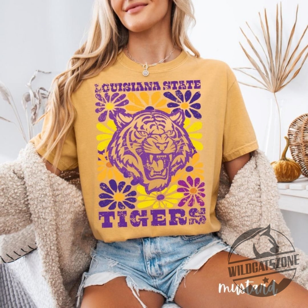 Louisiana Tigers Vintage Retro Lsu Floral Geaux Tigers Tee T Shirt Hoodie Crewneck 11 Louisiana Tigers Vintage Retro LSU Floral Geaux Tigers Tee T Shirt Hoodie Crewneck