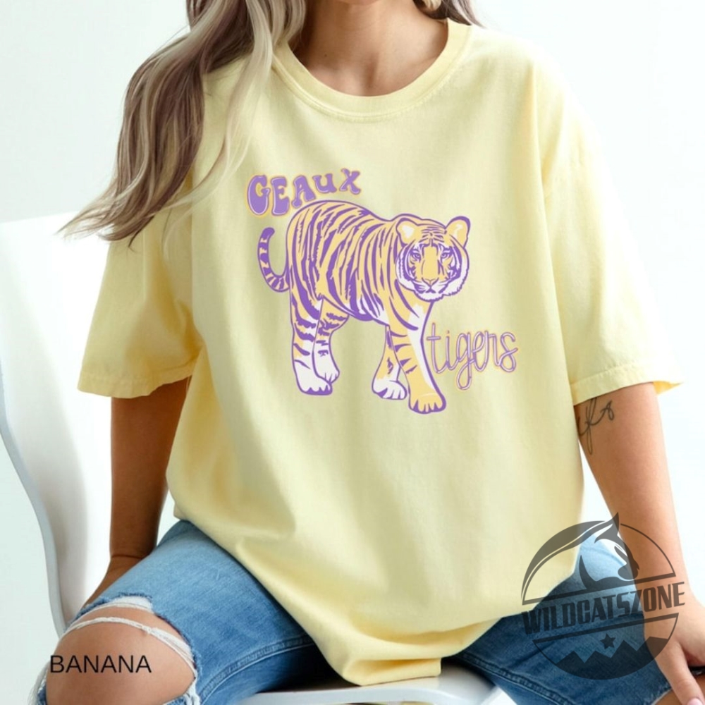 Geauxmaha Dreams & Tiger Pride: LSU Spirit in Every Stitch 6 Lsu Tigers Geaux Tigers Shirt Hoodie Crewneck Purple And Gold