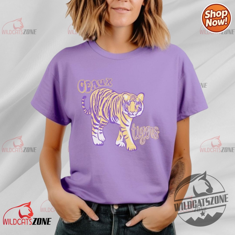 Lsu Tigers Geaux Tigers Shirt Hoodie Crewneck Purple And Gold 11 LSU Tigers Geaux Tigers Shirt Hoodie Crewneck Purple and Gold