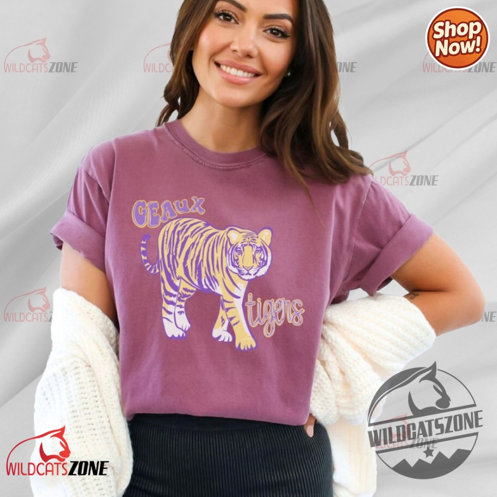 Lsu Tigers Geaux Tigers Shirt Hoodie Crewneck Purple And Gold 12 LSU Tigers Geaux Tigers Shirt Hoodie Crewneck Purple and Gold