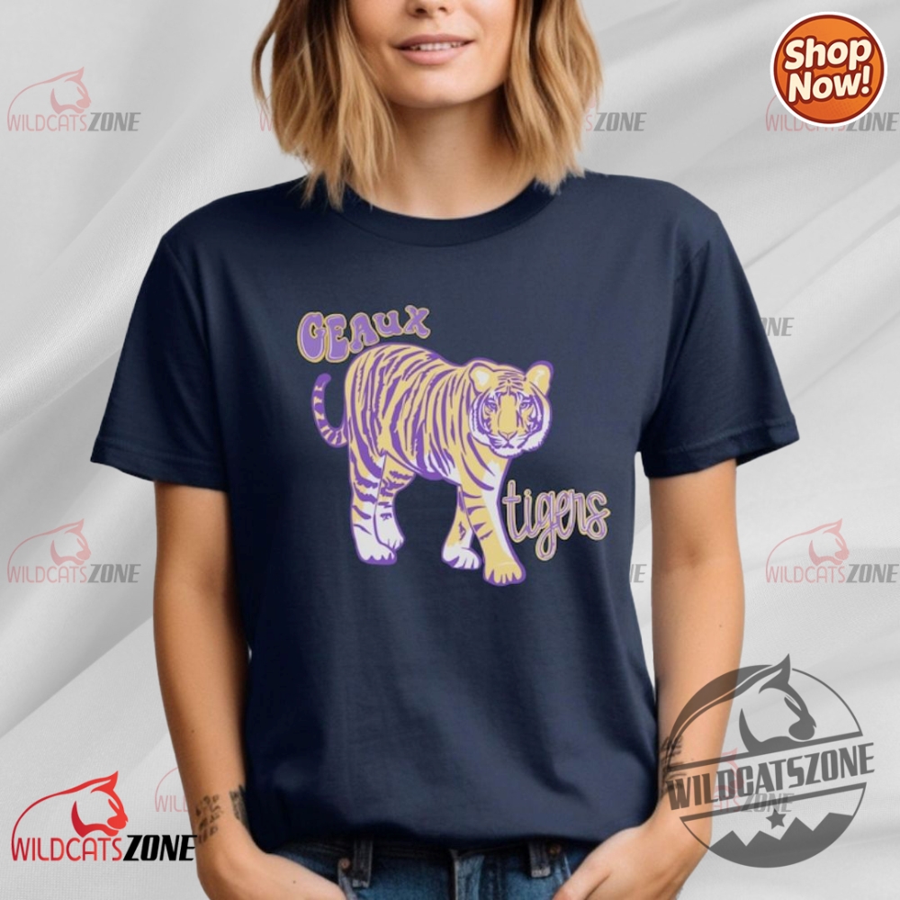 Lsu Tigers Geaux Tigers Shirt Hoodie Crewneck Purple And Gold 14 LSU Tigers Geaux Tigers Shirt Hoodie Crewneck Purple and Gold