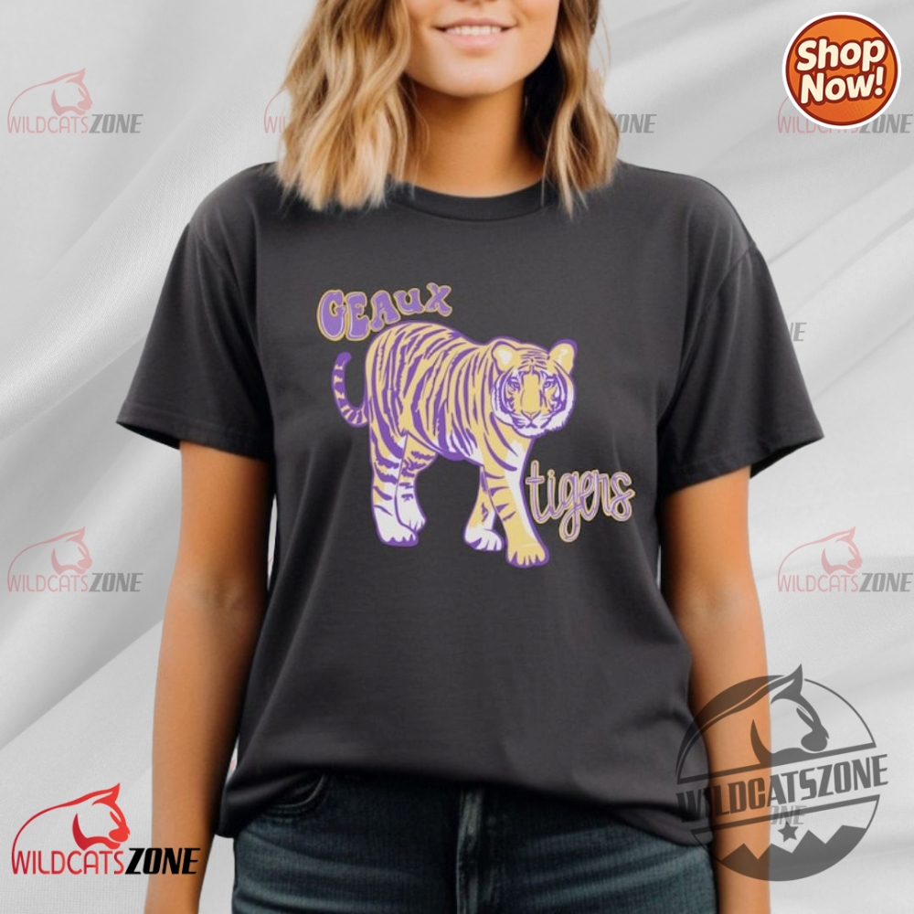 Lsu Tigers Geaux Tigers Shirt Hoodie Crewneck Purple And Gold 15 LSU Tigers Geaux Tigers Shirt Hoodie Crewneck Purple and Gold
