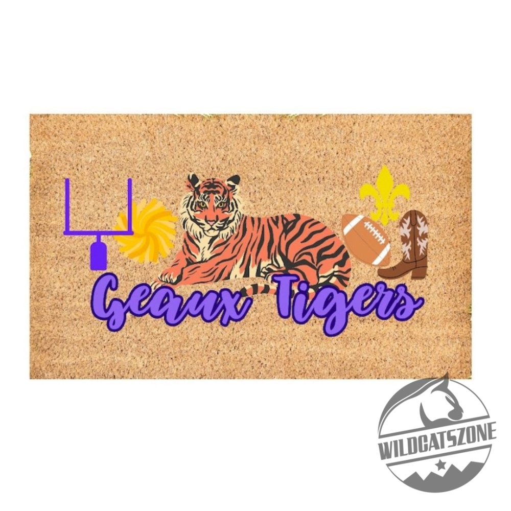 Geauxmaha Dreams & Tiger Pride: LSU Spirit in Every Stitch 12 Geaux Tigers Lsu Tigers Welcome Doormat Purple And Gold Football Louisiana State University Baton Rouge Decor