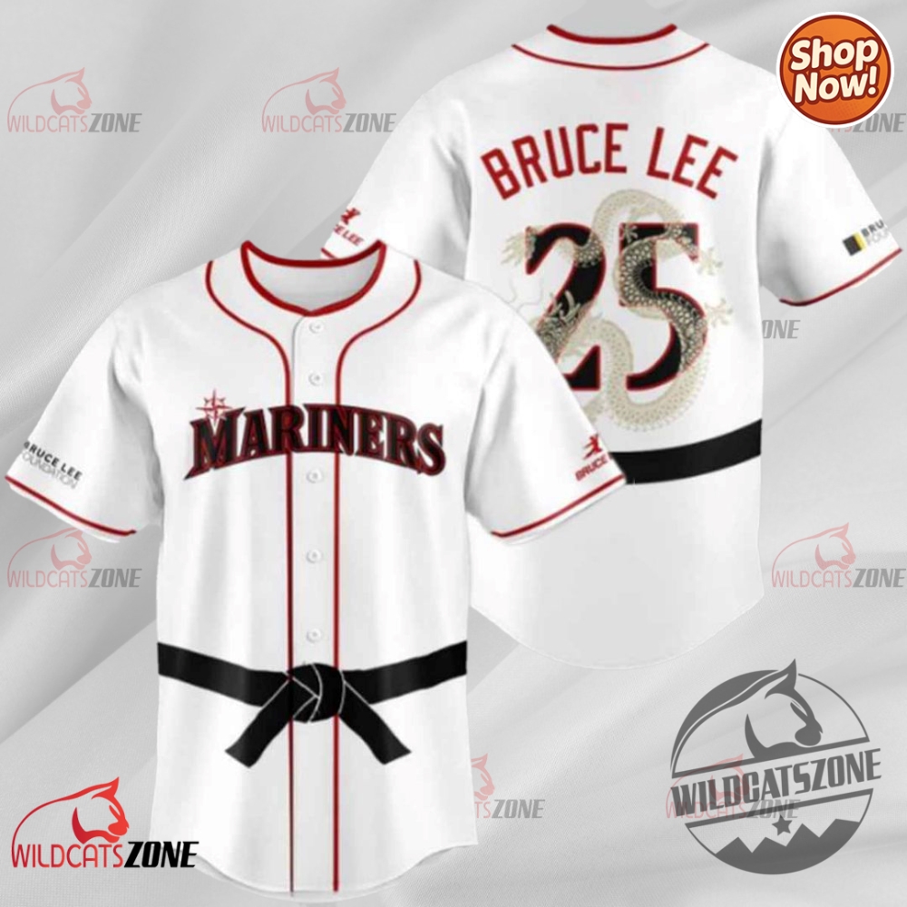 Unique Baseball & Tribute Shirts of 2025: From Celebrity Collabs to Cultural Heritage Styles 14 Bruce Lee Tribute Shirt Seattle Mariners 2025 Baseball Shirt Jerseys
