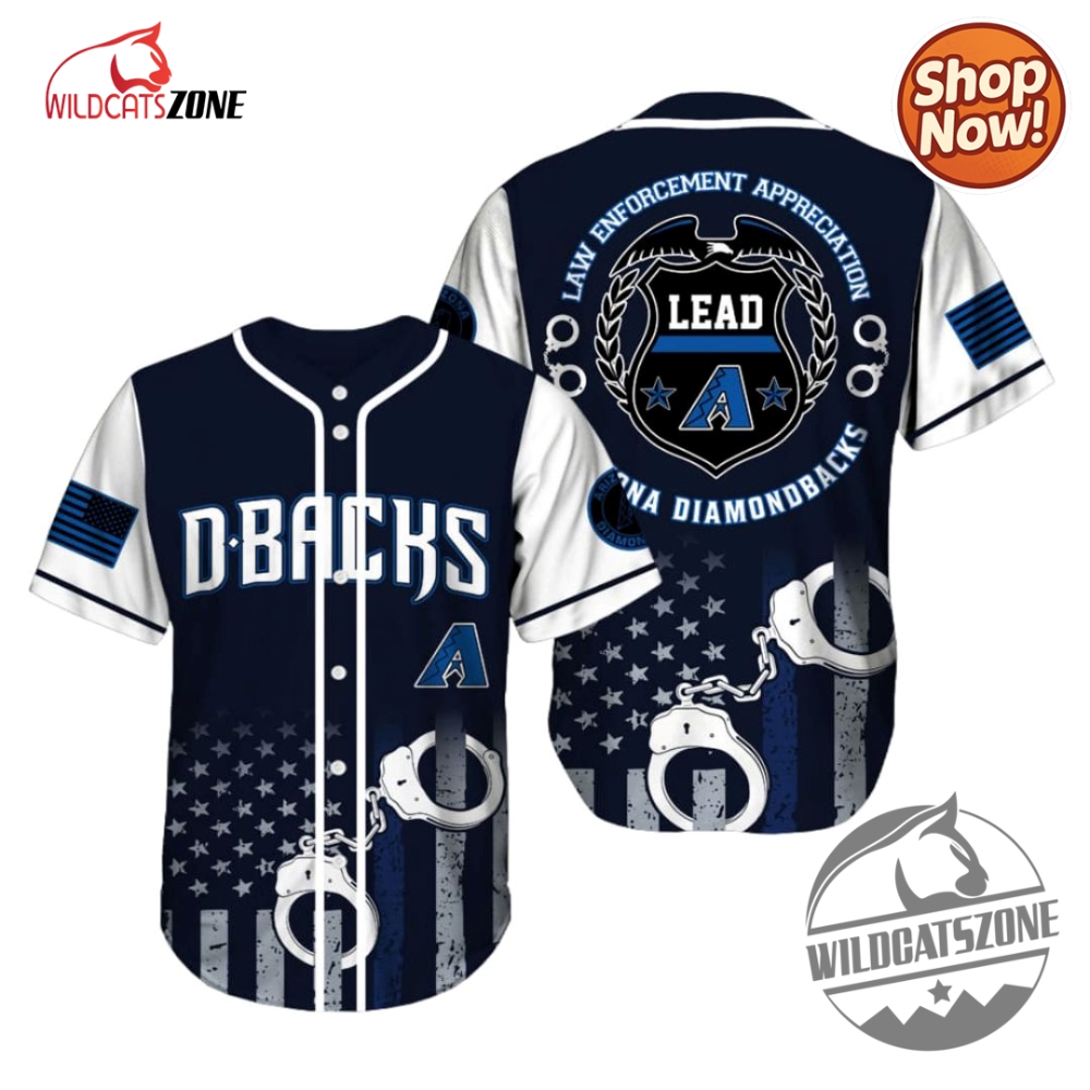Bold Styles, Bigger Statements: Unique Hoodies & Jerseys That Celebrate Identity, Humor, and Heritage 5 2025 Diamondbacks X Law Enforcement Appreciation Day Jersey Baseball Shirt