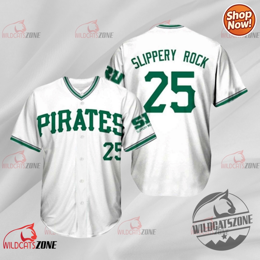 Pirates Slippery Rock Jersey 2025 Giveaway Baseball Shirt