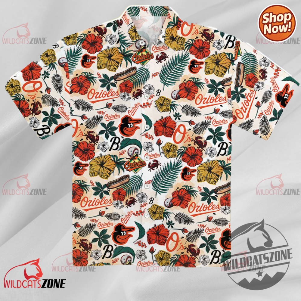 Birdland Hawaiian Shirt Baltimore Orioles Aloha Shirts wildcatszone 1