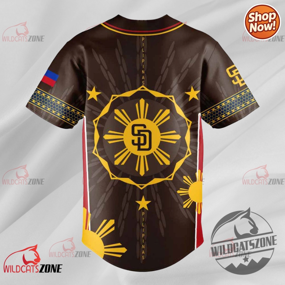 Bold Prints & Hot Takes: 2025 Drop of Statement Shirts, Heritage Jerseys & Satirical Streetwear 10 Padres Filipino Heritage Night Jersey 2025 Baseball Shirt Men Women
