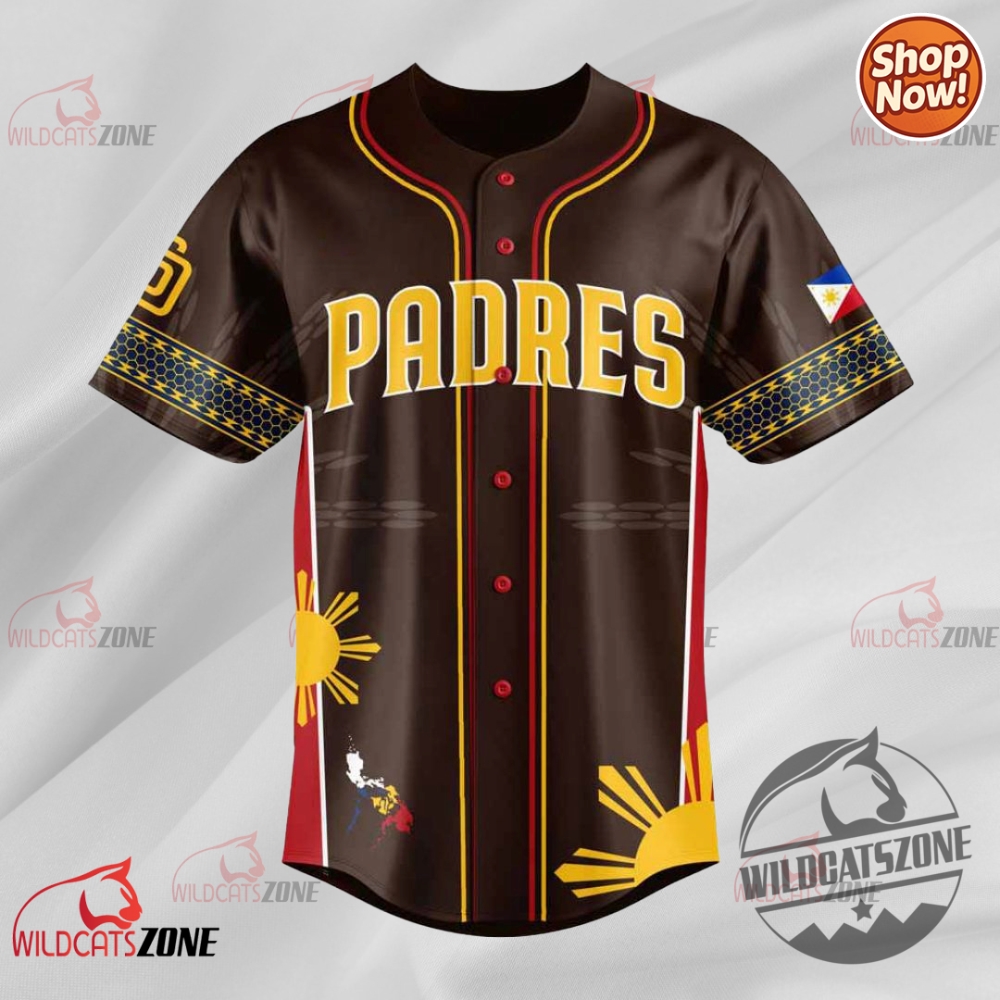 Padres Filipino Heritage Night Jersey 2025 Baseball Shirt Men Women 4 Padres Filipino Heritage Night Jersey 2025 baseball shirt men women